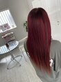 ヘアアンドメイク サファイア 豊橋店(ヘア&メイク SAPPHIRE)&nbsp;赤ロング♪プルエクステも赤(^-^)色種類沢山揃ってます(^O^)