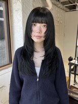 コフィー バイ メルト 吉祥寺(cofy by melt)&nbsp;【中澤彩乃】ロングレイヤーウルフカット暗髪ダークグレーカラー