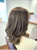 韓国くびれヘア♪艶オリーブベージュカラー☆