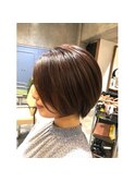 美髪縮毛矯正　くびれショートボブ