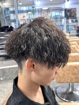 メンズサロン レブヘアー 桂店(LEVHAIR) メンズパーマ/スペインカールダークアッシュ/韓国マッシュ