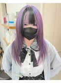 レイヤーカット × ラベンダーカラー