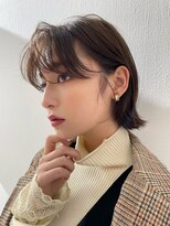 根元パーマ前髪パーマセンター分け前髪