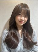 暗めカラー/韓国風巻き/レイヤーカット/マロンベージュ/銀座