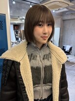 ナループロア ルームー(Nalu pu loa ROOMOO)&nbsp;韓国ボブ/タッセルカット/オリーブグレージュ