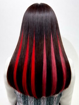 ルネラトーキョー(RUNERA TOKYO) インナーカラー推しカラー前髪ぱっつん姫カット髪質改善原宿渋谷