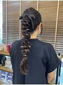 あみおろしポニースタイル