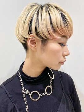 ピークアブー 原宿ハラカド(PEEK-A-BOO) マッシュショート/ケアブリーチ/刈り上げ大人女子/モード/くせ毛