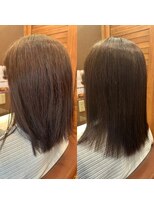 縮毛矯正・髪質改善カラー専門店 AMI a BELL Haru-Ru【4月14日OPEN(予定)】 【赤み撃退】透ける暗髪グレージュ×潤い髪質改善カラー