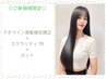 【新規】自然な丸みの美髪ストレート＋ダイヤモンドケアTR＋カット