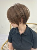 &nbsp;&nbsp;&nbsp;丸みショート×透け感カラー