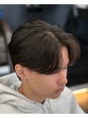 ニュアンスパーマフェザーパーマセンターパート曲がる縮毛矯正
