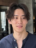 ローム 北花田店(Rome) Men's/ミディアム/カーテンウェーブ/チョコブラウン