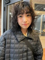 エン 三島(en)&nbsp;ミディアム/ウェーブパーマ/ダークアッシュ/無造作パーマ/三島