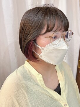 スイート ヘアデザイン(Suite HAIR DESIGN) 《イヤリングカラー》ピンク ボブ アッシュブラウン