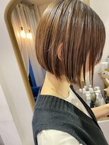 ロンドポレール 北千住(Lond polaire)&nbsp;【航治郎】パツっとボブ/セクションカラー/ペールベージュ