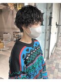 マッシュショート×スパイラルパーマ