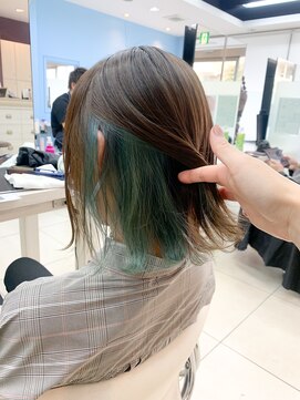 プロデュース 東橋本店(Produce) インナーカラー×エメラルドグリーン【橋本/東橋本】