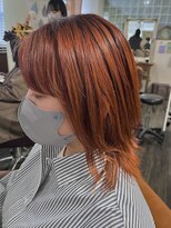 グリー ヘアープロデュース(Gree hair produce) 【Gree金子】外ハネウルフ/オレンジカラー