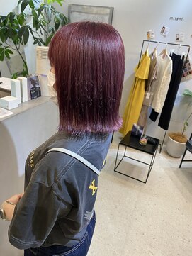 ジエクト カナウ(The Ect canow) ハイトーンボブ　カシスカラー