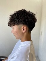 ソイクフ 四条大宮店(SOY-KUFU)&nbsp;【soy-kufu】MEN'S HAIRアッシュブラックマッシュパーマ