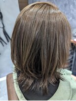 ロム&nbsp;ウルフボブ/レイヤーロング/グレージュカラー/ことりベージュ