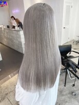 ダブルカラーブルーベージュカラーケアブリーチハイトーンカラー