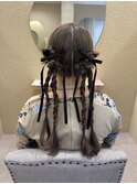 タイト三つ編みツイン