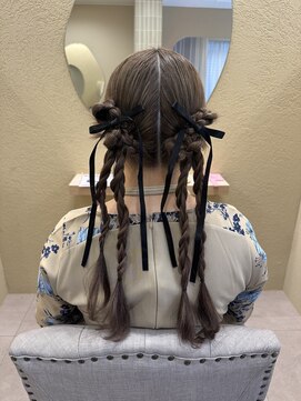 ランリ 名古屋名駅(ranri) タイト三つ編みツイン