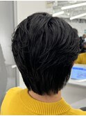 ニュアンスパーマセンターパートフェザーパーマ韓国メンズパーマ