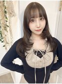 チョコレートブラウン/レイヤーカット/ハッシュカット/韓国ヘア