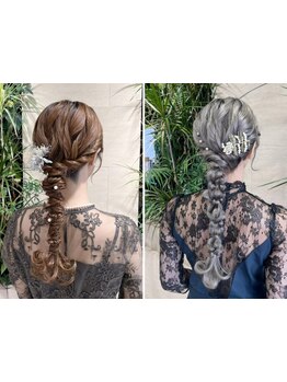 【フルアップや巻きおろしなど、ご希望に幅広く対応！特別な日のアレンジはプロの手にお任せ下さい】