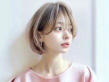 《骨格補正小顔カット》面長が気になる方必見！前髪でバランス調整◎【博多/髪質改善/前髪カット】