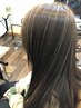白髪ぼかしハイライト+カット+栄養分補給 ￥15000