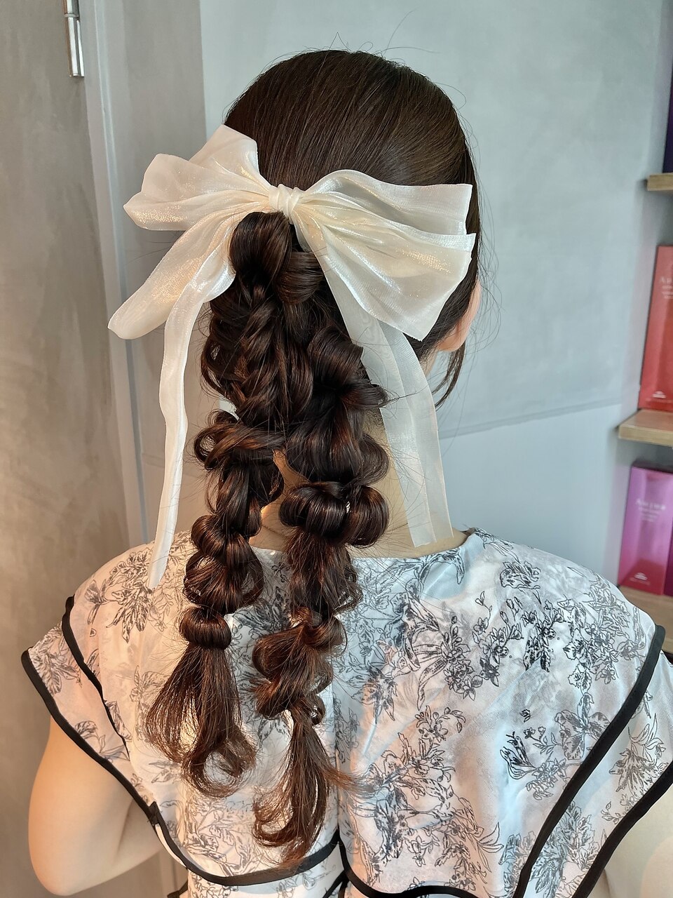 ダブルポニーテール】/結婚式/二次会/同窓会/銀座/ヘアセット