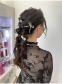 編み込みアレンジ