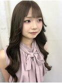 レイヤーカット/ミルクティーグレージュ/ダブルカラー/エクステ