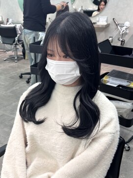 ジーニー 千葉(GENiE) 韓国レイヤーカット/顔周り/グレーブラック/古荘竜生