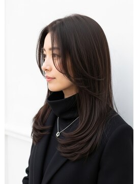 アントワープトーキョー(antwerp TOKYO) フェイスレイヤー30代40代50代ロングレイヤー暗髪寒色系カラー