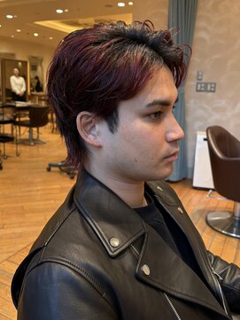 ビュートリアム265(BEAUTRIUM 265) メンズヘア メンズカラー フェザーショート ブリーチ 赤髪