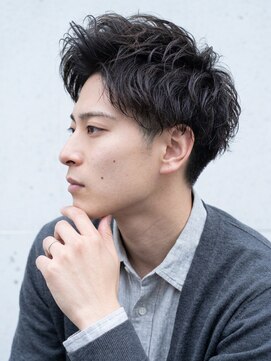 ヨシザワインク バンダイ(YOSHIZAWA Inc. BANDAI) メンズショート/ニュアンスパーマ/アップバング/清潔感/爽やか