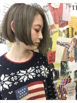 トロニー(TLONY) TLONY渋谷horiミニボブとマットオリーブのハイライト