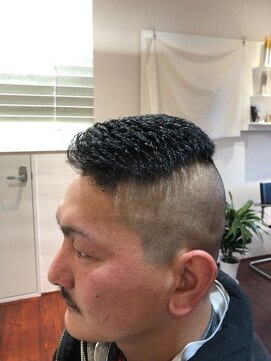 オガヘアー(OGA hair) アイロンパーマ　しんさい刈り　モヒカン　バリエーション