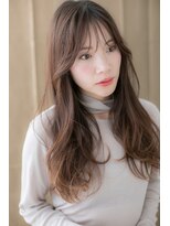 カバーヘア イヴ 戸頭店(COVER HAIR EVE)&nbsp;大人可愛いフェザーバング小顔バレイヤージュX戸頭20代30代40代