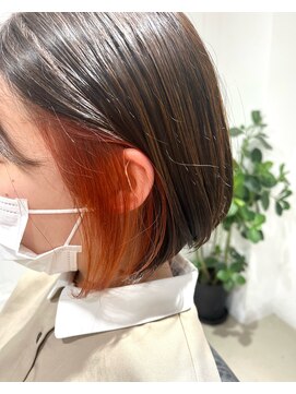 フェイバーバイリフ(FAVOR by Ref.) ミニボブ　オレンジ　インナーカラー☆