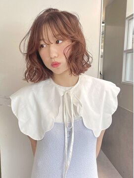 フェブ(fev) 【fev_uran 切りっぱなしボブ. チョコレートベージュ】