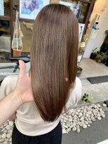 ヒカリス 東三国(HIKARIS) 秋おすすめオリーブベージュカラー/ストレートミディアムヘア