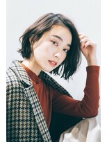 クロワ(croix) 【croix】切りっぱなしボブ セミウェットウェーブ