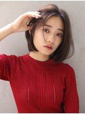 切りっぱなしボブチョコレート_フェミニンダークアッシュ_S5