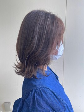 カシェ リタ ヘアー(CACHE'&RITA HAIR) 顔まわりカット◯くびれヘア◯ベージュブラウン◯透明感カラー